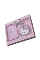 Hello Kitty Pink Passport Holder and Luggage Tag Set With Gift Box