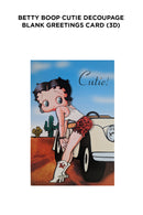 Betty Boop Cutie Decoupage Blank Greetings Card (3D)