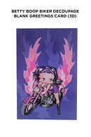Betty Boop Biker Decoupage Blank Greetings Card (3D)
