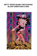 Betty Boop Bunny Decoupage Blank Greetings Card