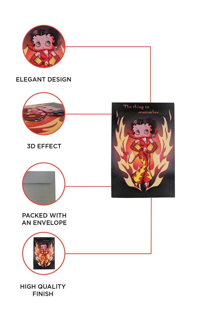 Betty Boop Decoupage Blank Greetings Card (3D)Bad Girl,Beach Babe,Biker