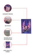 Betty Boop Biker Decoupage Blank Greetings Card (3D)