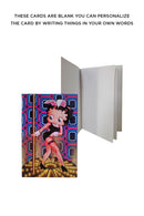 Betty Boop Bunny Decoupage Blank Greetings Card