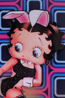 Betty Boop Bunny Decoupage Blank Greetings Card