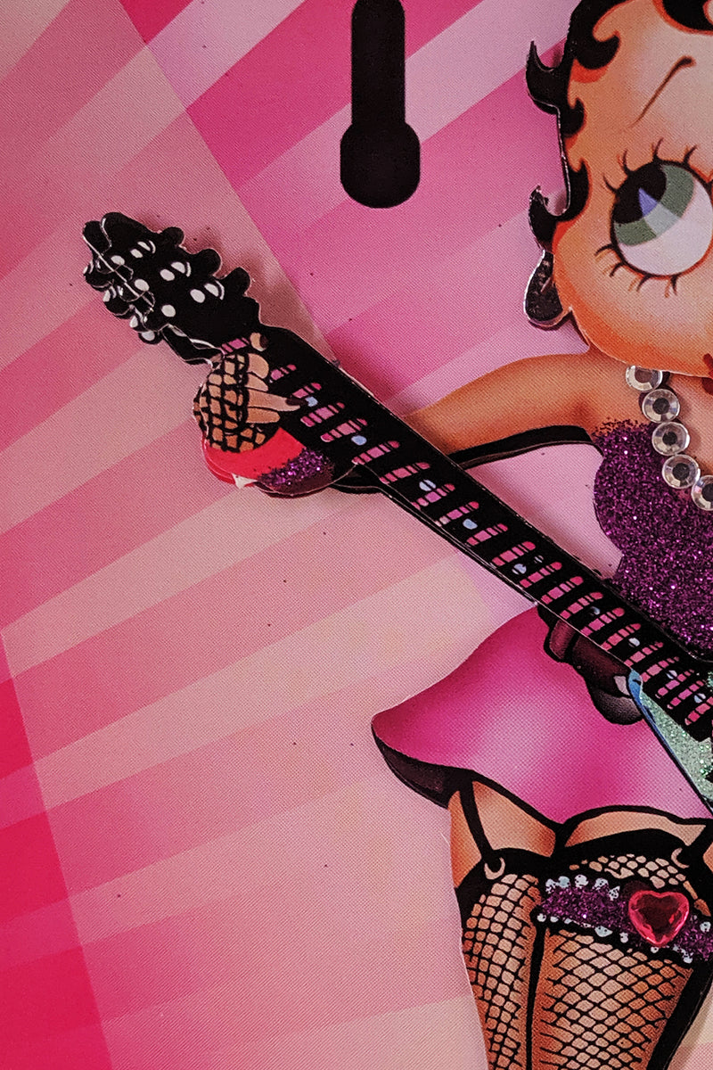 Betty Boop Rock Chick Decoupage Blank Greetings Card (3D)