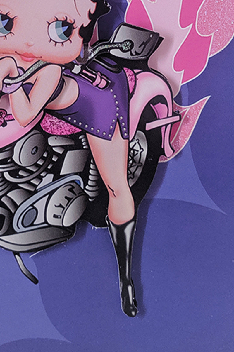 Betty Boop Biker Decoupage Blank Greetings Card (3D)