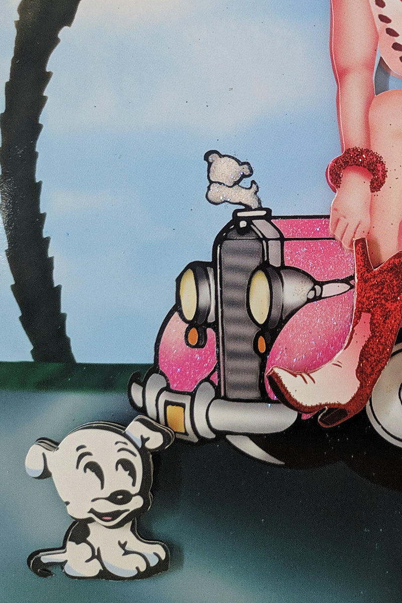 Betty Boop Cowgirl Decoupage Blank Greetings Card (3D)