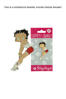 Betty Boop Fridge Magnet Cutie Betty is wearing a red shorts and a white tee and white boots and posing. This fridge magnet sticks easily to the fridge or any other magnetic surface where magnets can stick to. Exclusively Available at Reliance Gifts www.reliancegifts.co.uk 