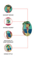 Betty Boop Fridge Magnet Paradise Betty is posing in a pink dress with a blue background. This fridge magnet sticks easily to the fridge or any other magnetic surface where magnets can stick to. Betty Boop Paradise fridge magnet has a fine quality craftsmanship. Exclusively Available at Reliance Gifts www.reliancegifts.co.uk 