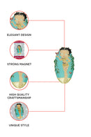 Betty Boop Fridge Magnet Jungle Queen Betty is wearing a golden animal print dress posing with butterflies. This fridge magnet sticks easily to the fridge or any other magnetic surface where magnets can stick to. Exclusively Available at Reliance Gifts www.reliancegifts.co.uk