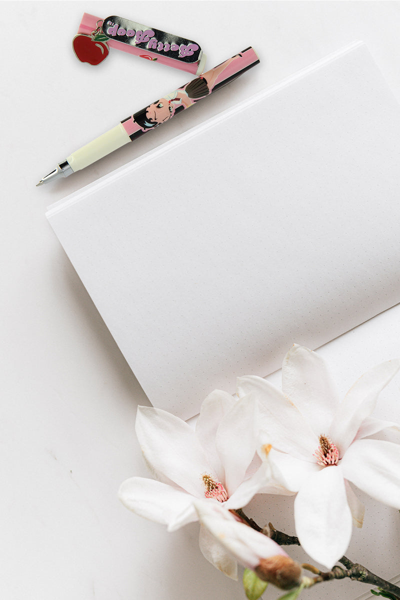 Betty Boop School Girl Retro Apple Charm Pen