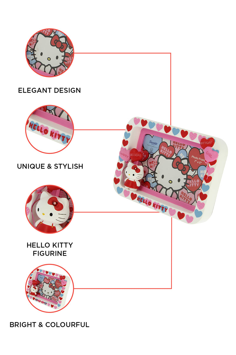 Hello Kitty " BIRTHDAY GIRL " Ceramic Photo Frame 7" X 5"