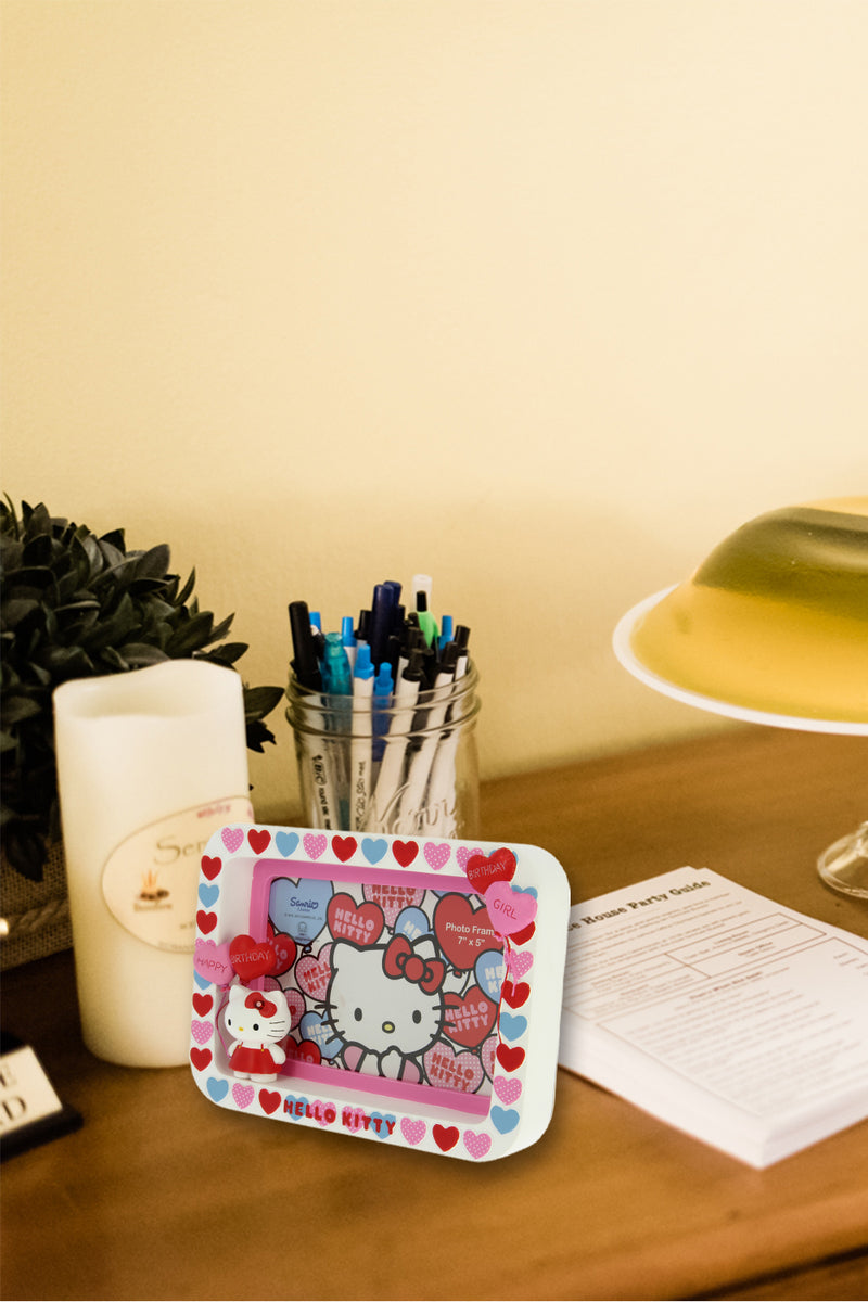 Hello Kitty " BIRTHDAY GIRL " Ceramic Photo Frame 7" X 5"