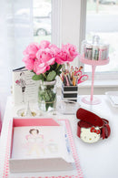 Hello Kitty PU Leather belt with White Enamel Metal Buckle - Red