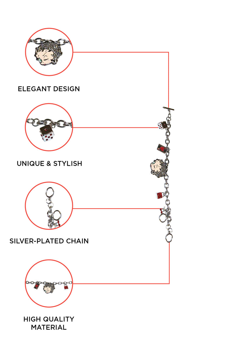 Betty Boop Winking Charm Bracelet