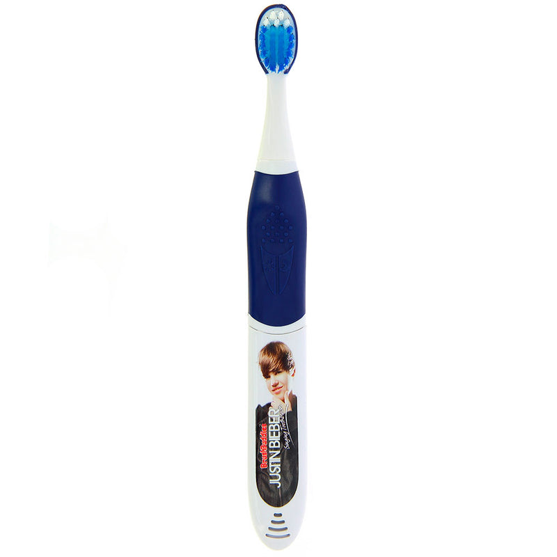 Justin Bieber Singing Junior Toothbrush Brush Buddies Justin Bieber Singing Toothbrush features the hits "Baby" and "U Smile" by Justin Bieber. Join the brushing revolution by getting your Justin Bieber singing toothbrush today.  Exclusively Available at Reliance Gifts www.reliancegifts.co.uk