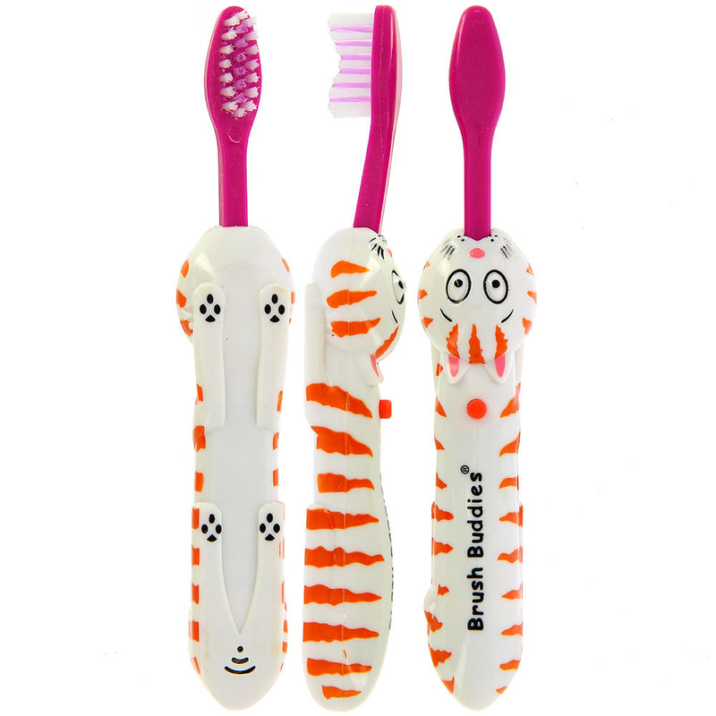 Brush Buddies Talkin Wanda Whiskers (Cat) Toothbrush - Pink