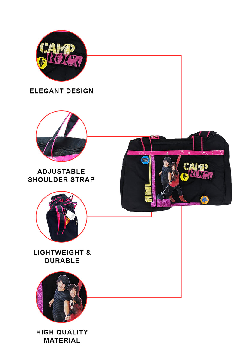 Camp Rock Black Duffle Bag