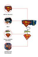 DC Superman Belt & Key Ring Set 7-12yrs