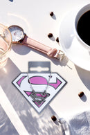 DC Comic Super girl Silver Pendant & Chain