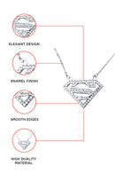 DC Comic Super girl Silver Pendant & Chain