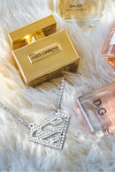 DC Comic Super girl Silver Pendant & Chain