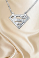 DC Comic Super girl Silver Pendant & Chain