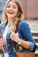 Betty Boop Mock Croc Purple Evening Handbag