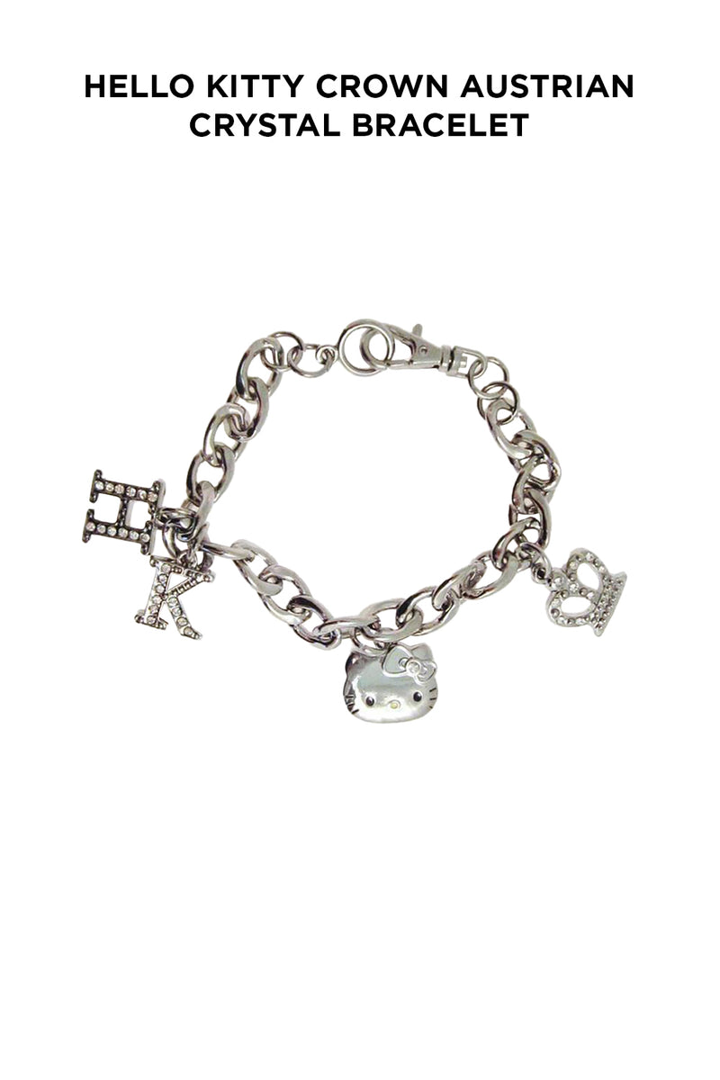 Hello Kitty Crown Austrian Crystal Bracelet