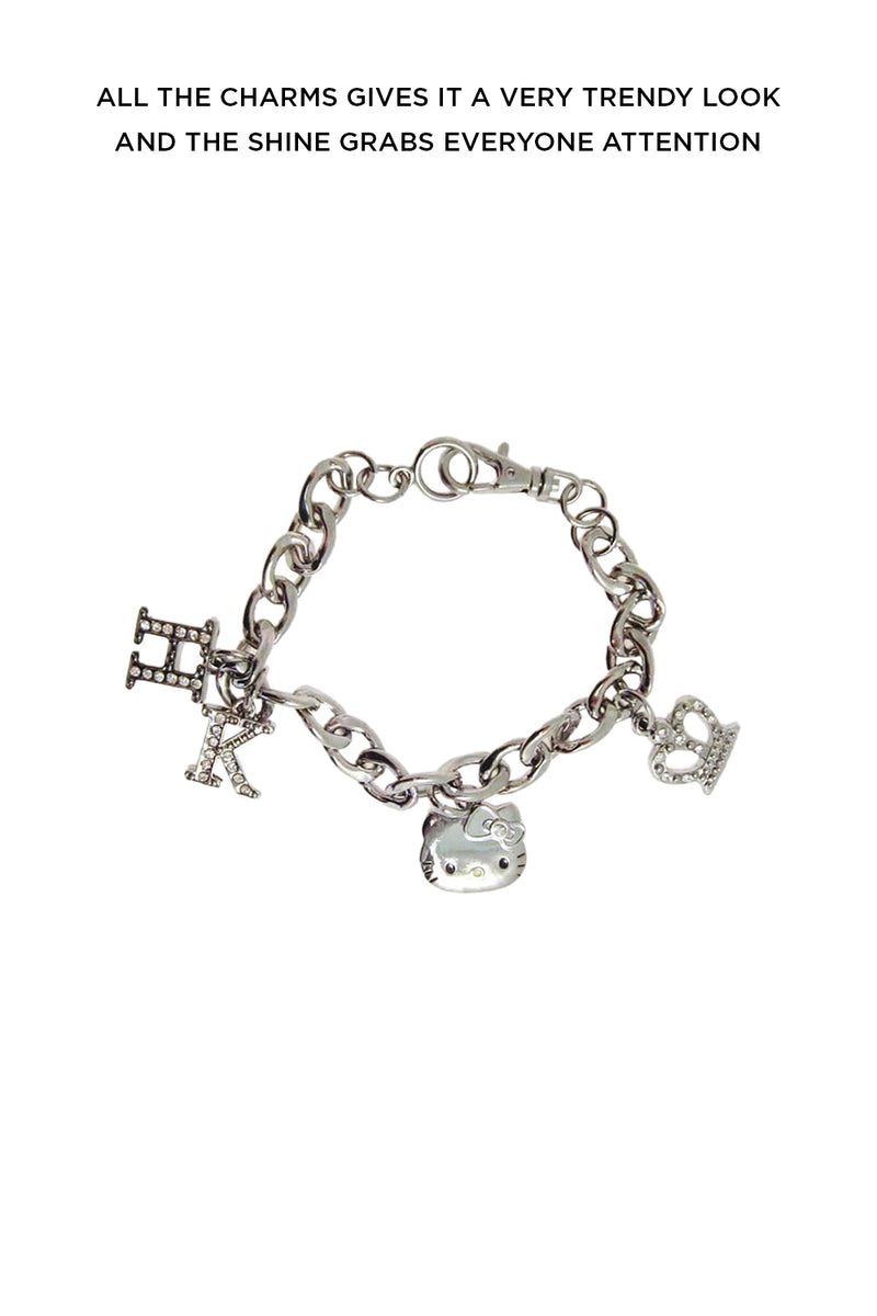 Hello Kitty Crown Austrian Crystal Bracelet