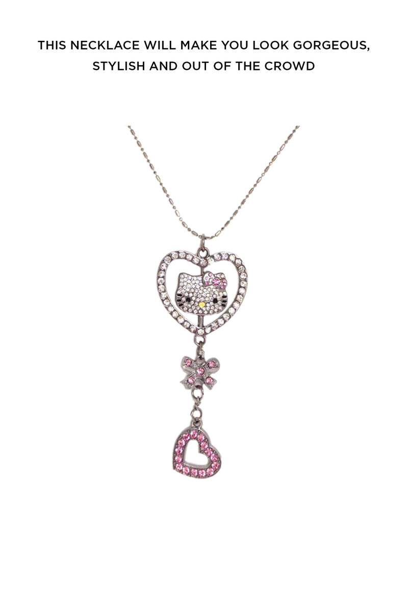 Hello Kitty Austrian Crystal Necklace