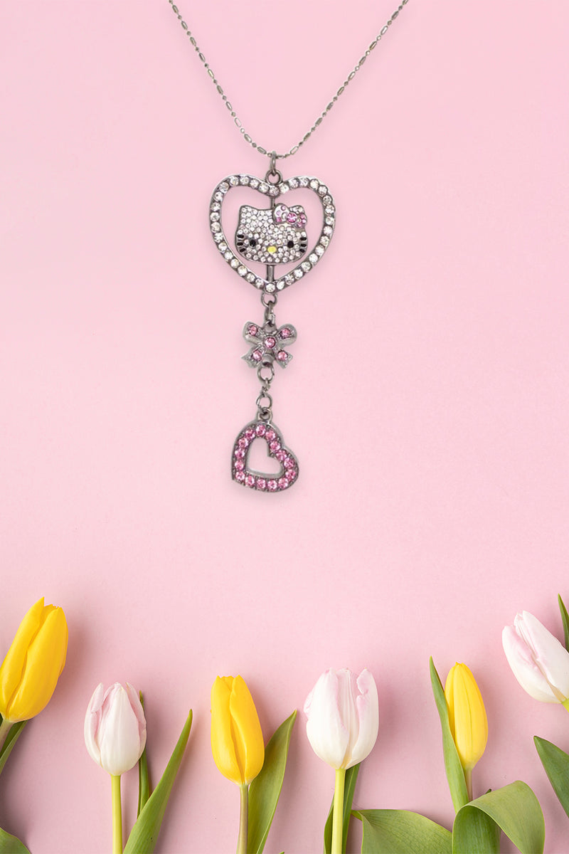 Hello Kitty Austrian Crystal Necklace