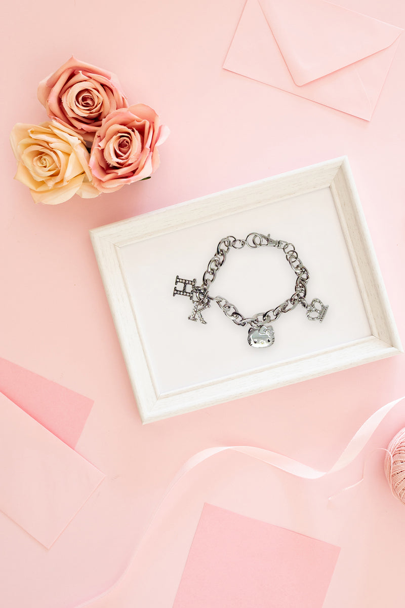 Hello Kitty Crown Austrian Crystal Bracelet