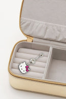 Hello Kitty White enamel belly Bar (Austrian Crystal)