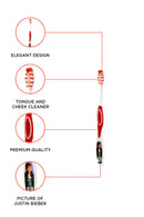 Brush Buddies Justin Bieber Manual Toothbrush-Red
