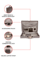 Mezzi LUX-Slim Aluminium 16.5" Laptop Carry Case with 3 Digit Combination Lock Black