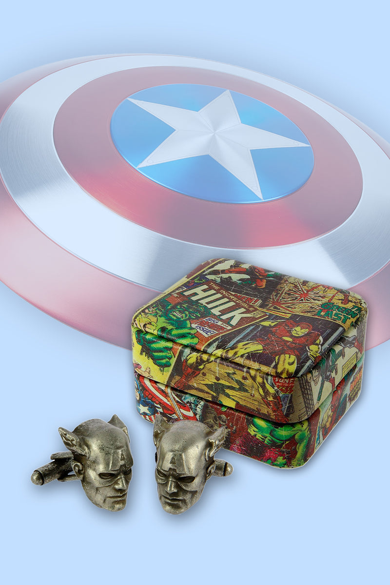 Marvel Comics Men’s Super Hero Captain America 3D Cufflinks