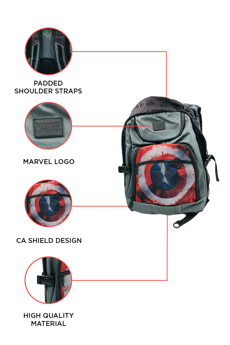 Marvel Civil War Captain America Shield Student Backpack