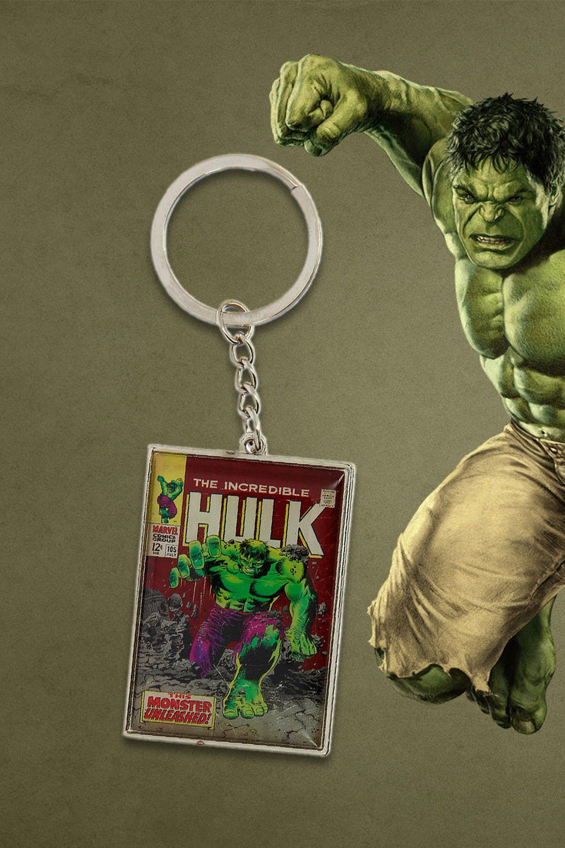 Marvel Comic Close Up Hulk Metal Key Ring