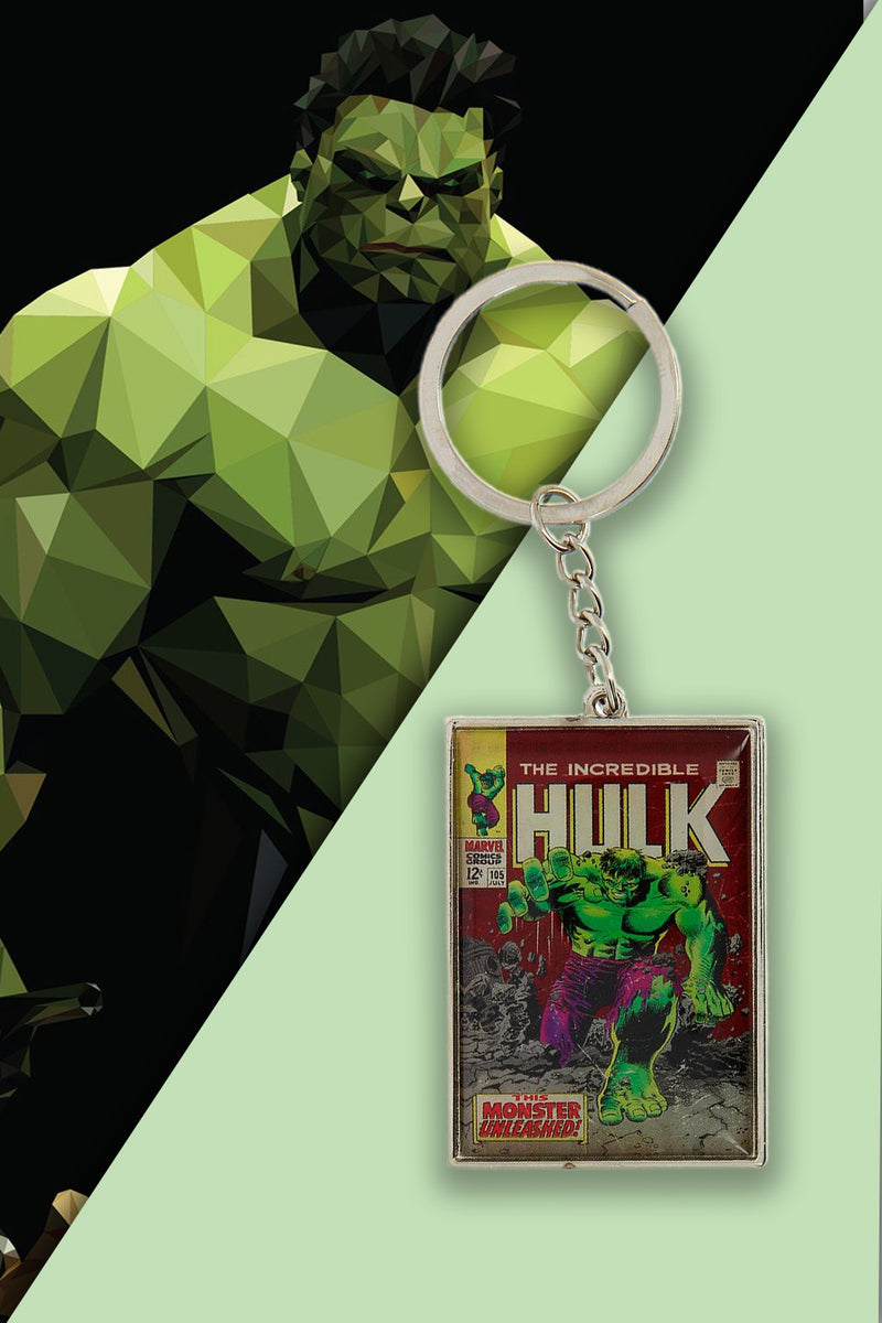 Marvel Comic Close Up Hulk Metal Key Ring