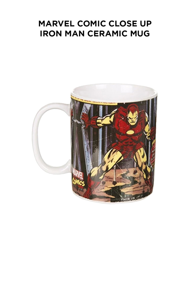 Marvel Comic Close Up Iron Man Ceramic Mug