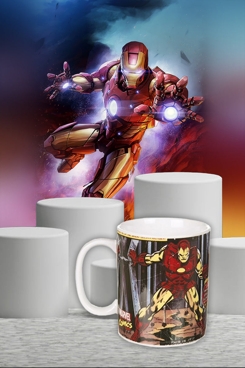 Marvel Comic Close Up Iron Man Ceramic Mug