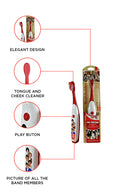 Brush Buddies One Direction Singing Tooth Brush One Direction Singing (Live while we’re young) is designed in USA and looks great with a cute picture of all the band members on the handle looking back at you. Exclusively Available at Reliance Gifts ww.reliancegifts.co.uk