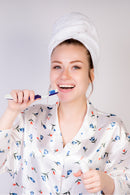 Justin Bieber Singing Tooth Brush  features the hits "Somebody to Love" and "Love me" by Justin Bieber. Soft DupontTM bristles and an ergonomic design help clean plaque in hard to reach places. 2 buttons = 2 songs; one for brushing in the morning,one for night. Each song plays for the dentist-recommended two minutes.