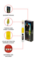 Justin Bieber Singing Toothbrush (Somebody to Love and Love me)-Yellow Justin Bieber Singing Toothbrush features the hits "Somebody to Love" and "Love me" by Justin Bieber. It’s available in 4 colours Red, Yellow, Purple and Blue colour perfect for both boys and girls.