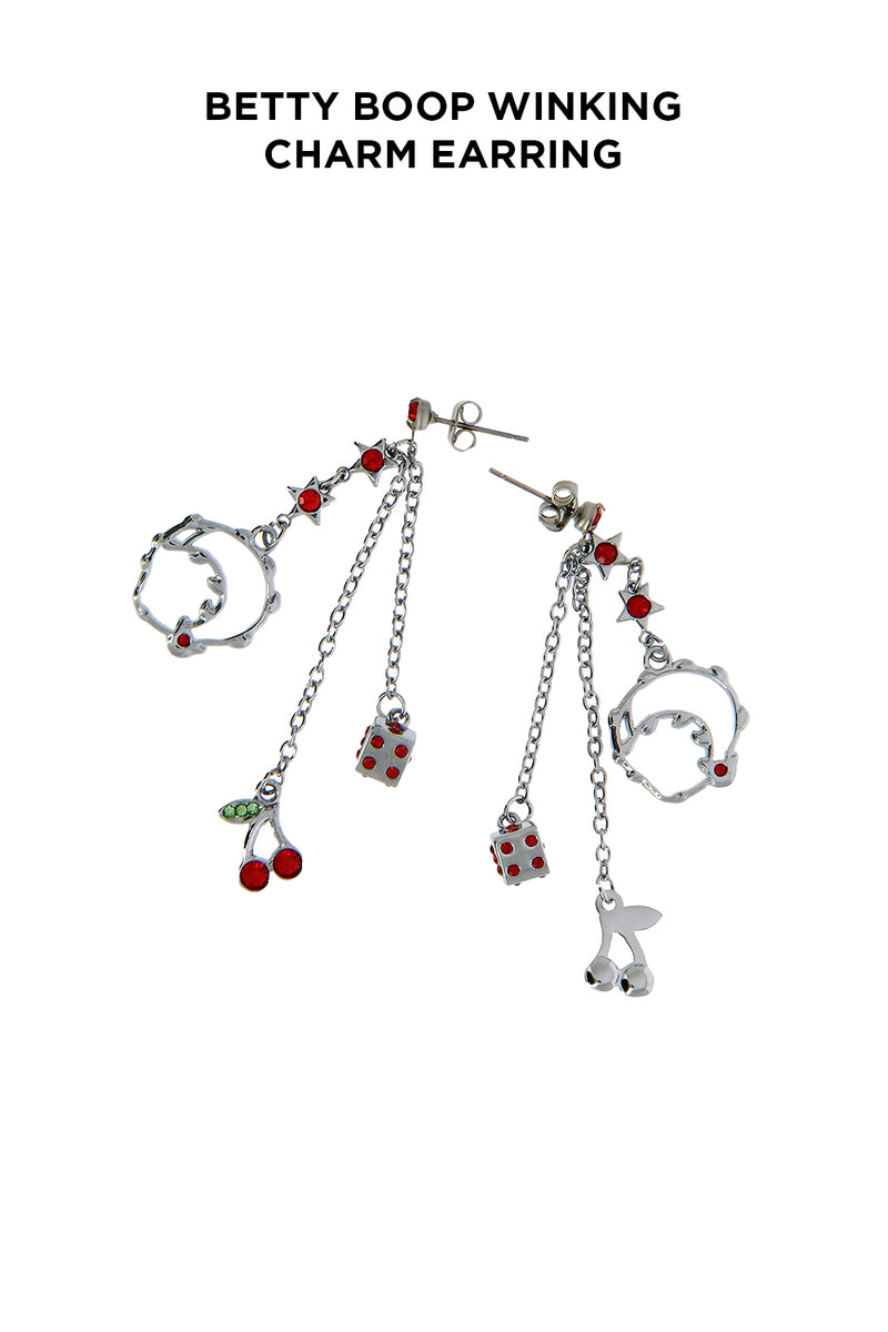 Betty Boop Winking Charm Earring