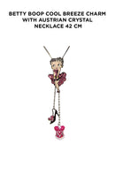 Betty Boop Cool Breeze Charm with Austrian Crystals Necklace 42 cm
