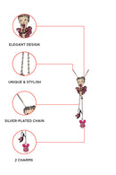 Betty Boop Cool Breeze Charm with Austrian Crystals Necklace 42 cm