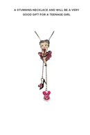 Betty Boop Cool Breeze Charm with Austrian Crystals Necklace 42 cm