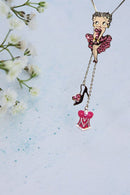 Betty Boop Cool Breeze Charm with Austrian Crystals Necklace 42 cm
